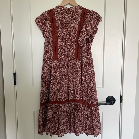 NWT Madewell Flutter-Sleeve Mini Dress in Cottage Garden - Picture 7 of 10